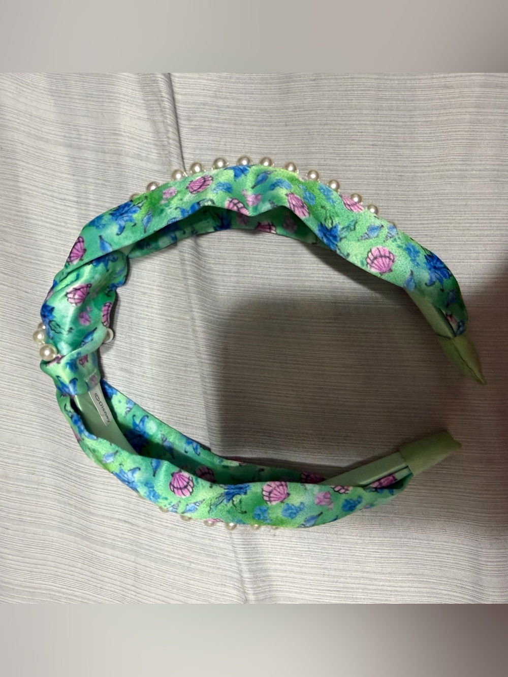 Green Floral Pearl-Trim Headband - Women Accessories